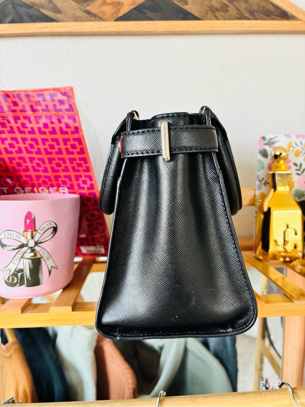 Kate Spade  New York Staci Black Structured Mini Satchel w/ crossbody strap - Picture 4 of 7